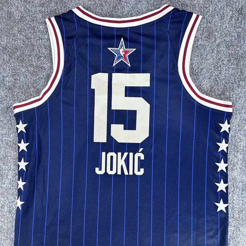 Nikola Jokic Jordan 2024 NBA All-Star Swingman Jersey Men's Small Blue - Picture 6 of 13